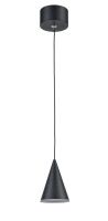 Подвесной светильник Hand Bell, LED 5W, 3000K, Черный матовый (Luxolight, LUX03034013)