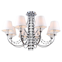 Потолочная люстра Lgo Greenlee, 8xE14, Хром и Белый (Lussole, LSP-8081)