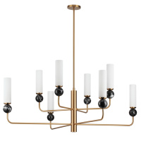 Люстра На Штанге Lolla Midcent, 8xE14, Латунь (Odeon Light, 4361/8)